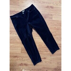 J.Jill Pants Women’s Petite 14 Black Stretch Mid Rise Velvet Corduroy Preppy